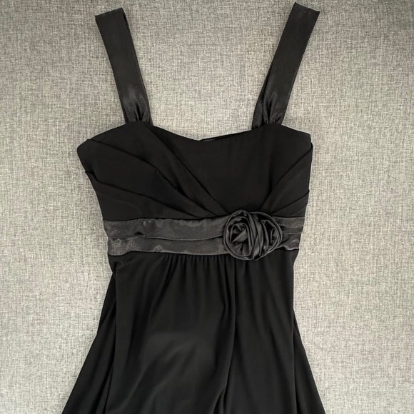 Taboo Mini Dress Evening Party Formal Wear Sleeveless Black Rose Large Junior - Picture 4 of 11